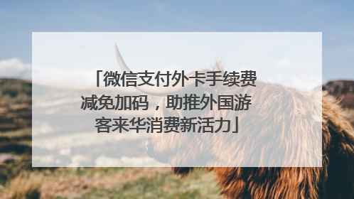 微信支付外卡手续费减免加码，助推外国游客来华消费新活力