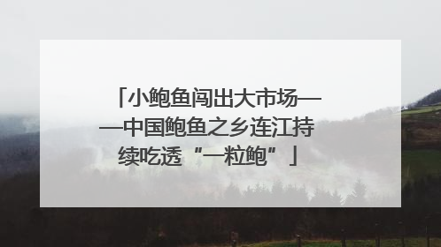 小鲍鱼闯出大市场——中国鲍鱼之乡连江持续吃透“一粒鲍”
