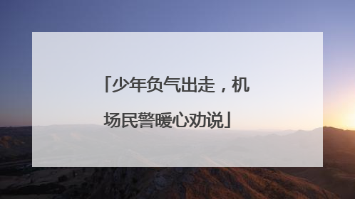 少年负气出走，机场民警暖心劝说