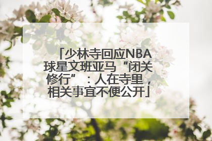 少林寺回应NBA球星文班亚马“闭关修行”：人在寺里，相关事宜不便公开