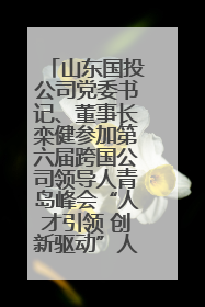 山东国投公司党委书记、董事长栾健参加第六届跨国公司领导人青岛峰会“人才引领 创新驱动”人力资源高质量发展对话会