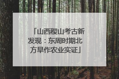 山西稷山考古新发现：东周时期北方旱作农业实证