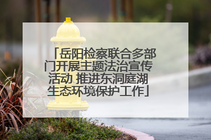 岳阳检察联合多部门开展主题法治宣传活动 推进东洞庭湖生态环境保护工作
