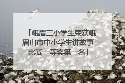 峨眉三小学生荣获峨眉山市中小学生讲故事比赛一等奖第一名