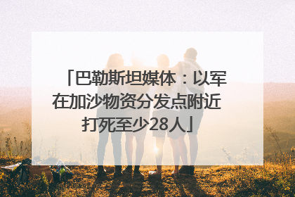 巴勒斯坦媒体：以军在加沙物资分发点附近打死至少28人