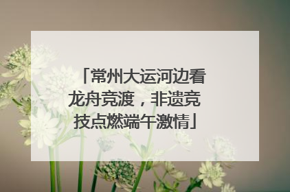 常州大运河边看龙舟竞渡，非遗竞技点燃端午激情