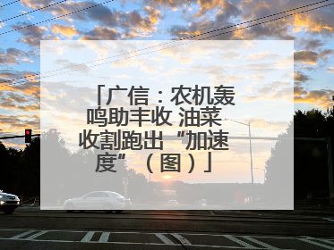 广信：农机轰鸣助丰收 油菜收割跑出“加速度”（图）