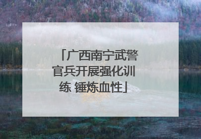 广西南宁武警官兵开展强化训练 锤炼血性