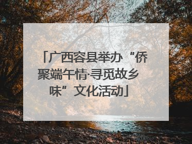 广西容县举办“侨聚端午情·寻觅故乡味”文化活动