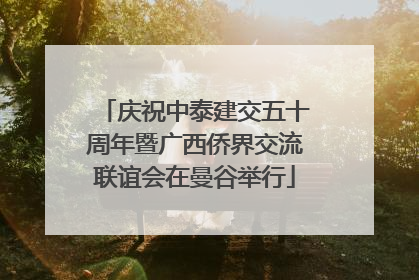 庆祝中泰建交五十周年暨广西侨界交流联谊会在曼谷举行