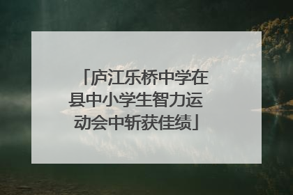 庐江乐桥中学在县中小学生智力运动会中斩获佳绩