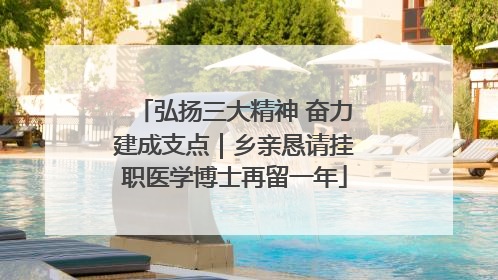 弘扬三大精神 奋力建成支点｜乡亲恳请挂职医学博士再留一年