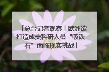 总台记者观察丨欧洲欲打造成美科研人员“吸铁石”面临现实挑战