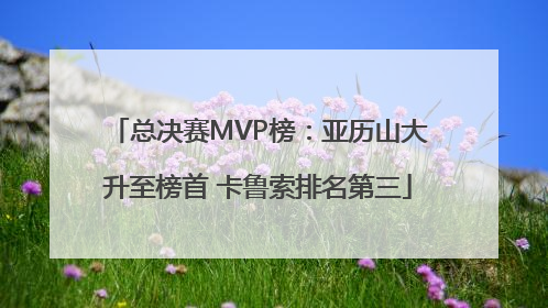 总决赛MVP榜：亚历山大升至榜首 卡鲁索排名第三
