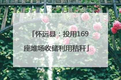 怀远县：投用169座堆场收储利用秸秆