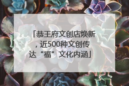 恭王府文创店焕新，近500种文创传达“福”文化内涵