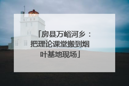 房县万峪河乡：把理论课堂搬到烟叶基地现场