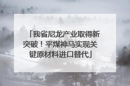 我省尼龙产业取得新突破！平煤神马实现关键原材料进口替代