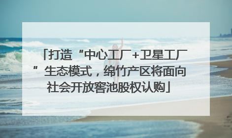打造“中心工厂+卫星工厂”生态模式，绵竹产区将面向社会开放窖池股权认购