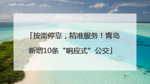 按需停靠，精准服务！青岛新增10条“响应式”公交