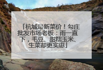 杭城最新菜价！勾庄批发市场老板：雨一直下，毛豆、甜糯玉米、生菜却更实惠