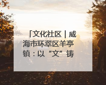 文化社区｜威海市环翠区羊亭镇：以“文”铸魂 绘就文化社区新画卷
