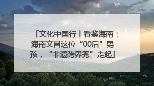 文化中国行丨看鉴海南：海南文昌这位“00后”男孩，“非遗跨界秀”走起