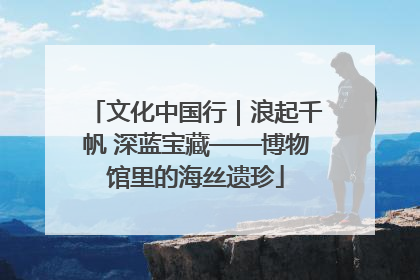 文化中国行｜浪起千帆 深蓝宝藏——博物馆里的海丝遗珍