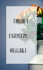 晚潮｜日边红杏倚云栽