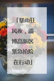 暴雨狂风夜,淄博高新区紧急抢险在行动