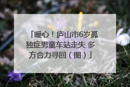 暖心！庐山市6岁孤独症男童车站走失 多方合力寻回（图）