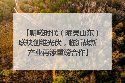 朝曦时代（曜灵山东）联袂创维光伏，临沂战新产业再添重磅合作
