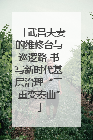 武昌夫妻的维修台与巡逻路 书写新时代基层治理“三重变奏曲”
