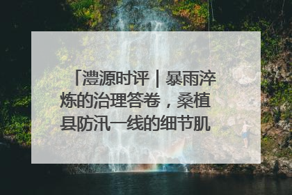 澧源时评｜暴雨淬炼的治理答卷，桑植县防汛一线的细节肌理与体系力量