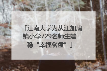 江南大学为从江加鸠镇小学729名师生端稳“幸福餐盘”