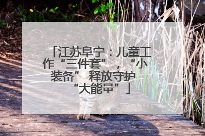 江苏阜宁：儿童工作“三件套”，“小装备” 释放守护 “大能量”