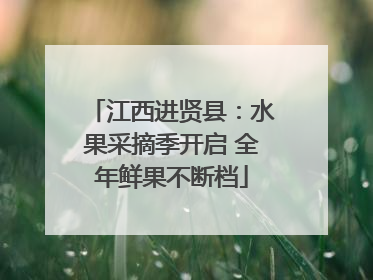 江西进贤县：水果采摘季开启 全年鲜果不断档