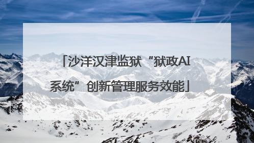 沙洋汉津监狱“狱政AI系统”创新管理服务效能