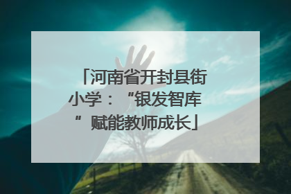 河南省开封县街小学：“银发智库”赋能教师成长