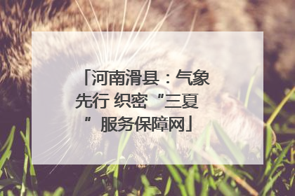 河南滑县：气象先行 织密“三夏”服务保障网