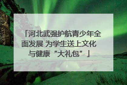 河北武强护航青少年全面发展 为学生送上文化与健康“大礼包”
