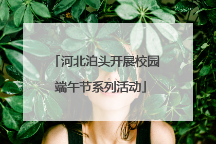 河北泊头开展校园端午节系列活动