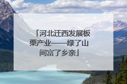 河北迁西发展板栗产业——绿了山间富了乡亲