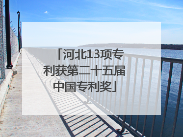 河北13项专利获第二十五届中国专利奖