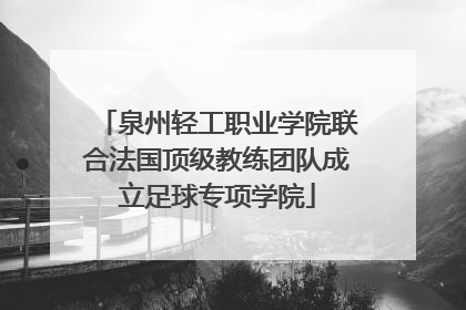泉州轻工职业学院联合法国顶级教练团队成立足球专项学院