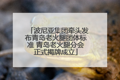 波尼亚集团牵头发布青岛老火腿团体标准 青岛老火腿分会正式揭牌成立