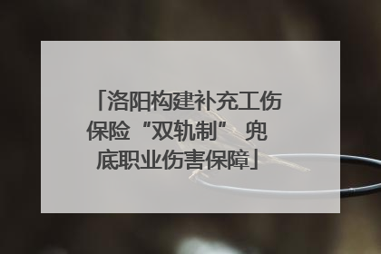洛阳构建补充工伤保险“双轨制” 兜底职业伤害保障