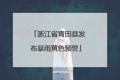 浙江省青田县发布暴雨黄色预警