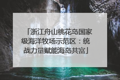 浙江舟山桃花岛国家级海洋牧场示范区：统战力量赋能海岛共富