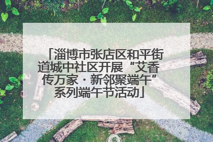 淄博市张店区和平街道城中社区开展“艾香传万家・新邻聚端午”系列端午节活动